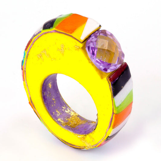 Anillo de Papel - Lorikeets circonita lavender