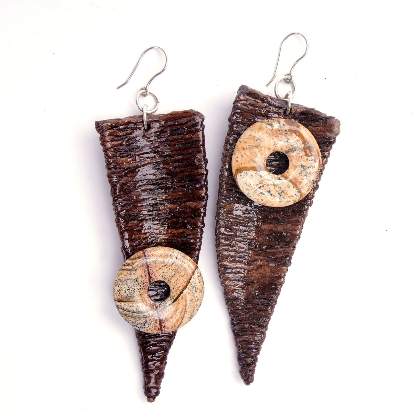 Pendientes Brown con sodalita