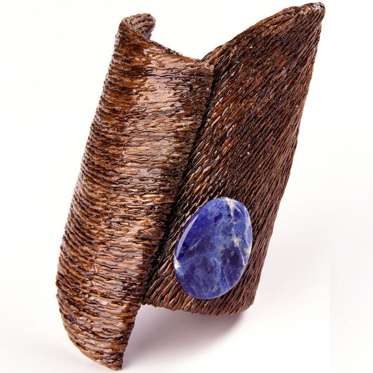 Brazalete de Papel - Brown con sodalita